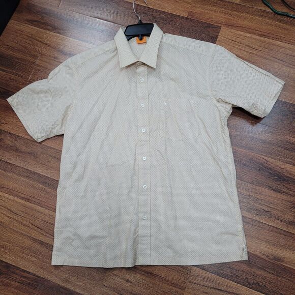 The Aviator Large Short‎ Sleeve Shirt Men's Casual Dress Diamond Pattern - Picture 2 of 8